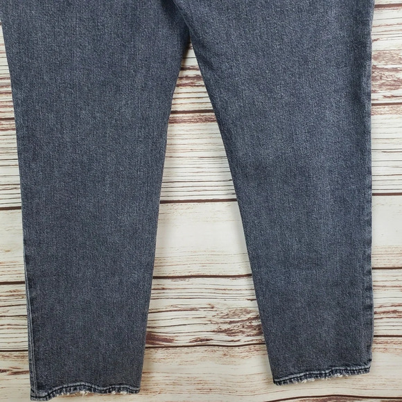 Hudson Womens Size 31x28 Black Holly Straight Leg Distressed Jeans          #238 - Picture 10 of 13